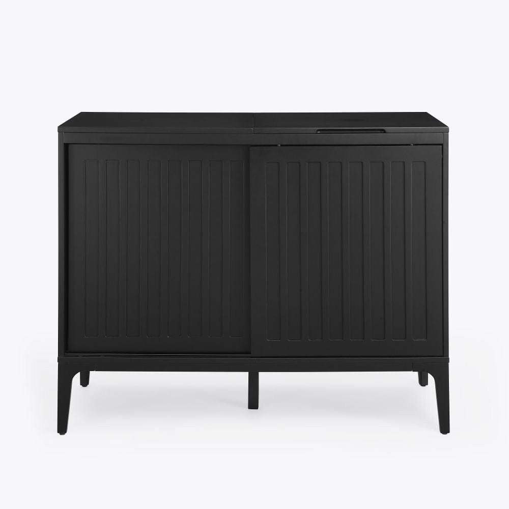 Crosley Furniture - Asher Large Record Player Cabinet With Vinyl Storage - CF1140-MB view 2