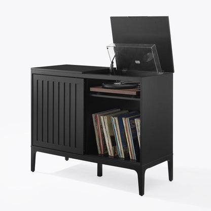 Crosley Furniture - Asher Large Record Player Cabinet With Vinyl Storage - CF1140-MB view 3