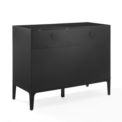 Crosley Furniture - Asher Large Record Player Cabinet With Vinyl Storage - CF1140-MB view 4