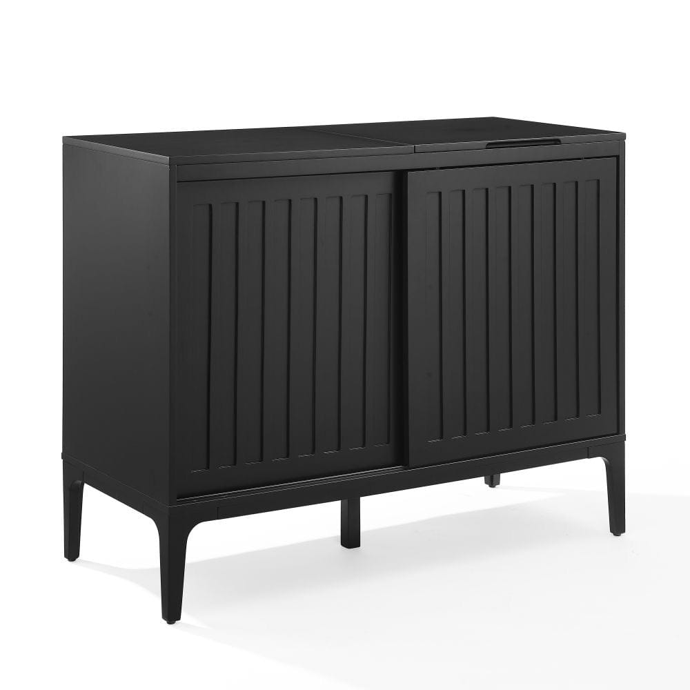 Crosley Furniture - Asher Large Record Player Cabinet With Vinyl Storage - CF1140-MB view 5