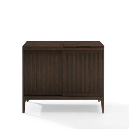 Crosley Furniture - Asher Record Storage Media Console Dark Brown - CF1140-BR veiw 3