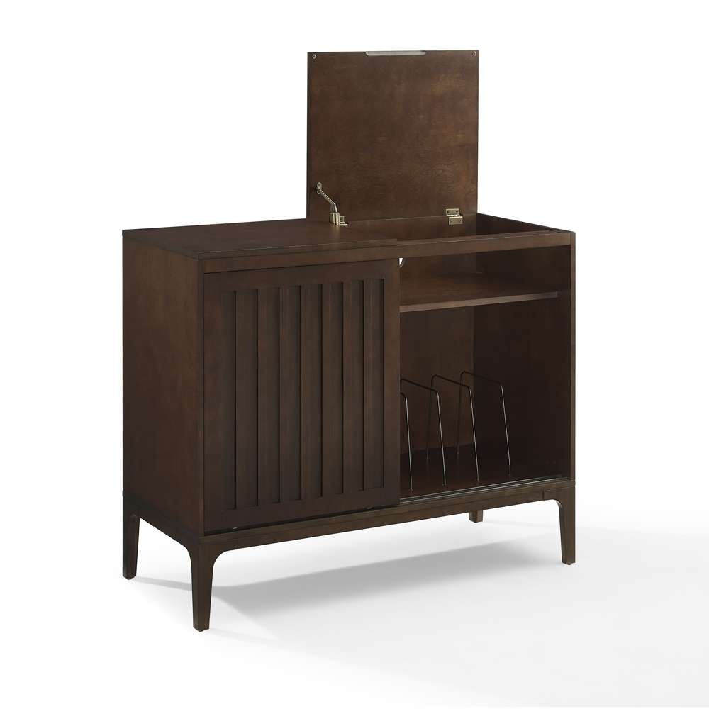 Crosley Furniture - Asher Record Storage Media Console Dark Brown - CF1140-BR veiw 5