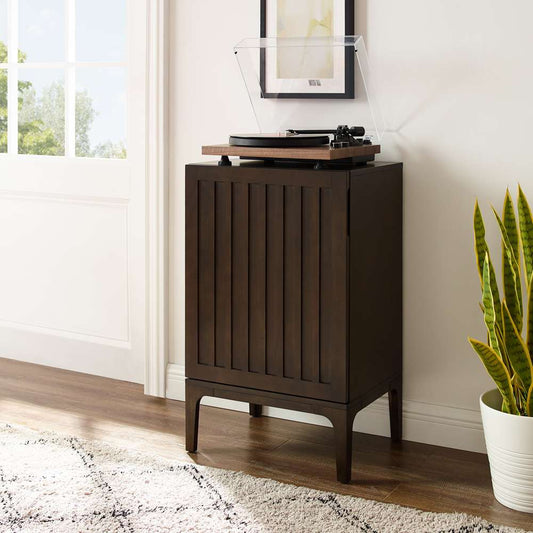 Crosley Furniture - Asher Record Storage Stand Dark Brown - CF1141-BR veiw 1