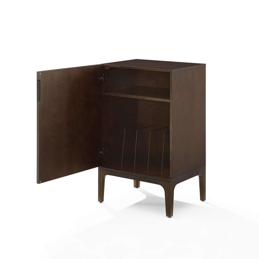 Crosley Furniture - Asher Record Storage Stand Dark Brown - CF1141-BR veiw 4