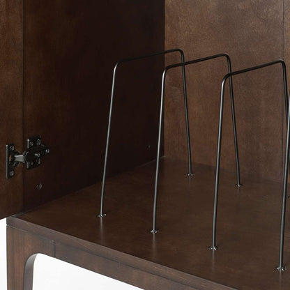 Crosley Furniture - Asher Record Storage Stand Dark Brown - CF1141-BR veiw 6