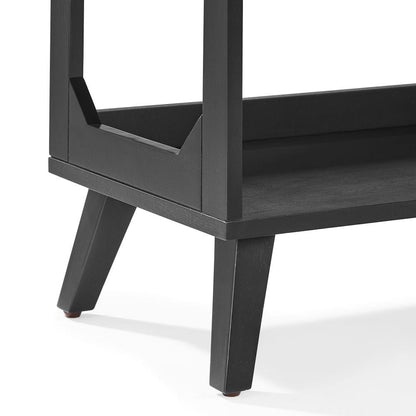 Crosley Furniture - Asheville Large Record Player Stand With Vinyl Storage - CF1148-BK view 3