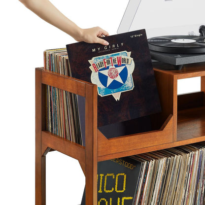 Crosley Furniture - Asheville Large Record Player Stand With Vinyl Storage - CF1148-WA view 5
