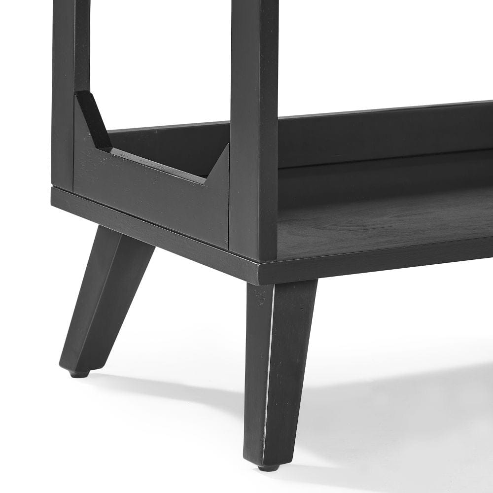 Crosley Furniture - Asheville Low Record Player Stand With Vinyl Storage - CF1149-BK view 4