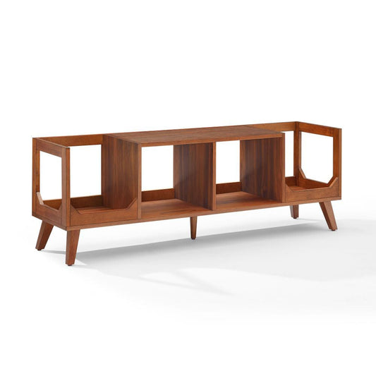 Crosley Furniture - Asheville Low Record Player Stand With Vinyl Storage - CF1149-WA view 1