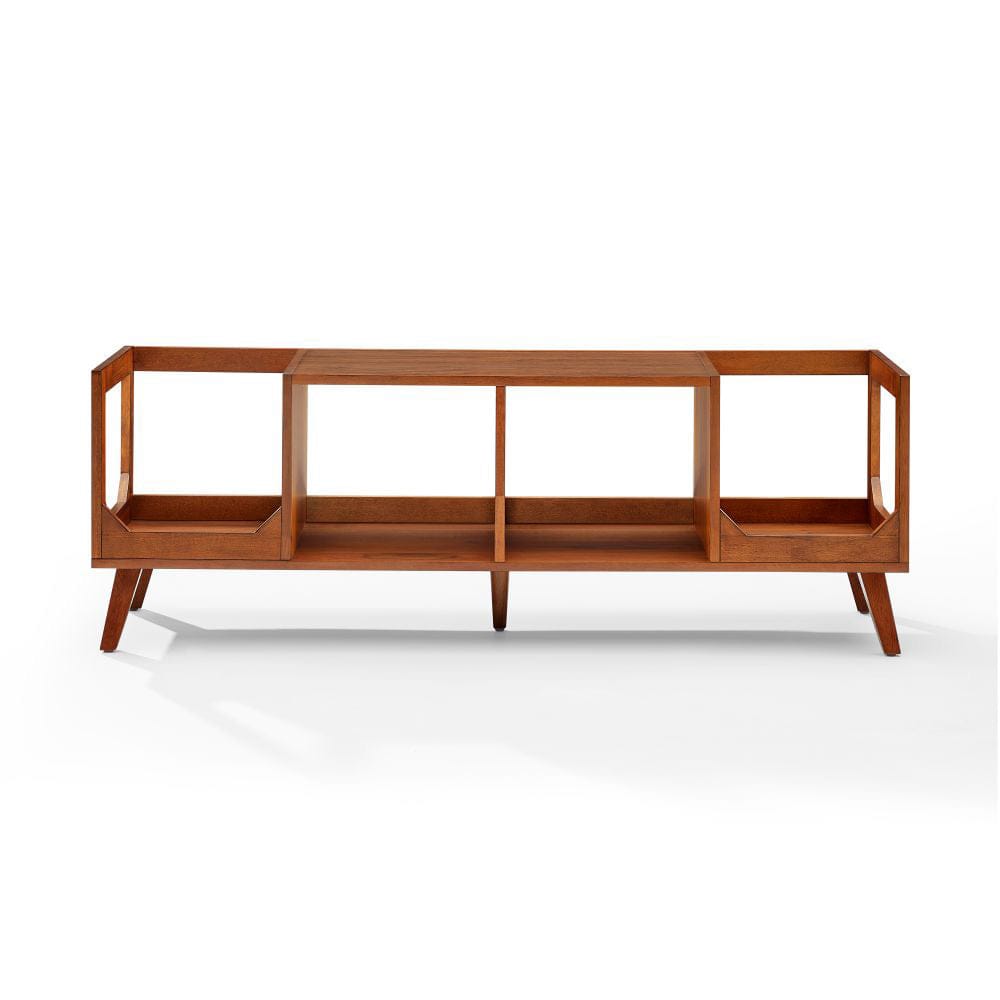 Crosley Furniture - Asheville Low Record Player Stand With Vinyl Storage - CF1149-WA view 2