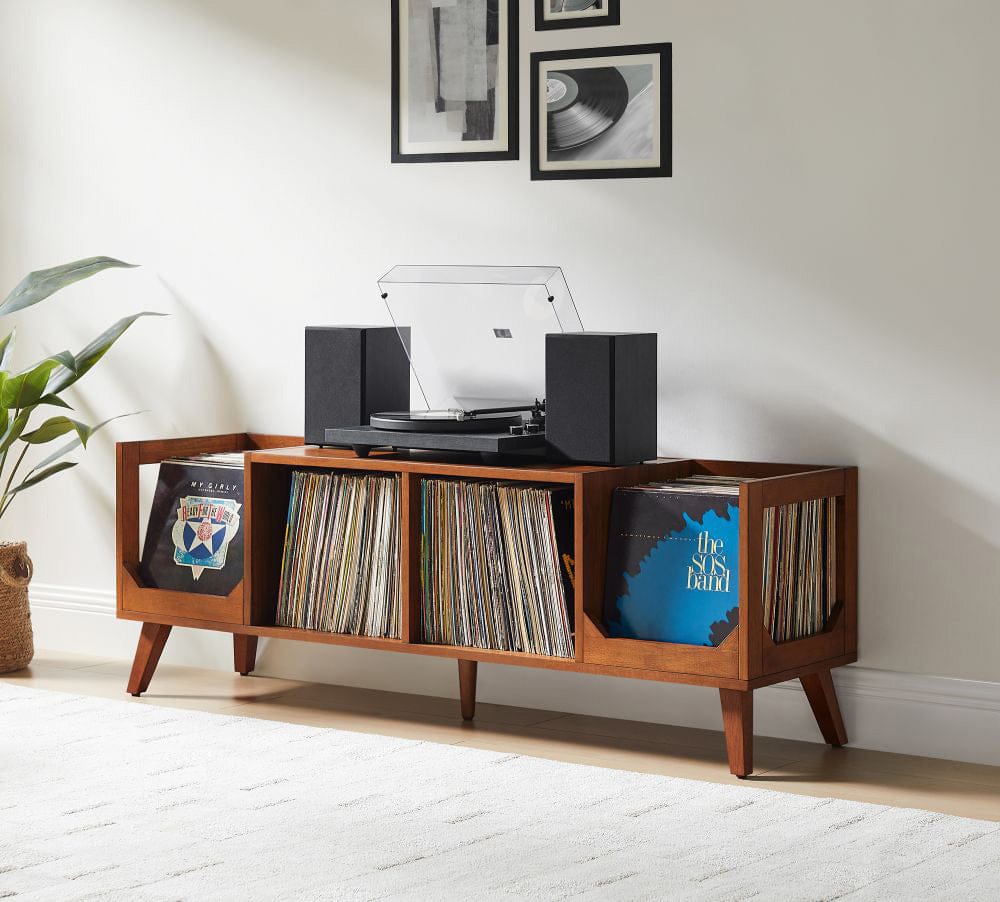 Crosley Furniture - Asheville Low Record Player Stand With Vinyl Storage - CF1149-WA view 9