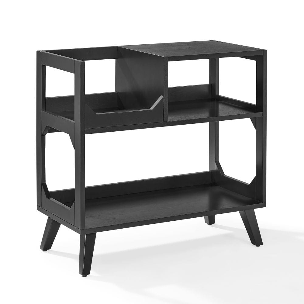 Crosley Furniture - Asheville Medium Record Player Stand With Vinyl Storage - CF1147-BK view 1
