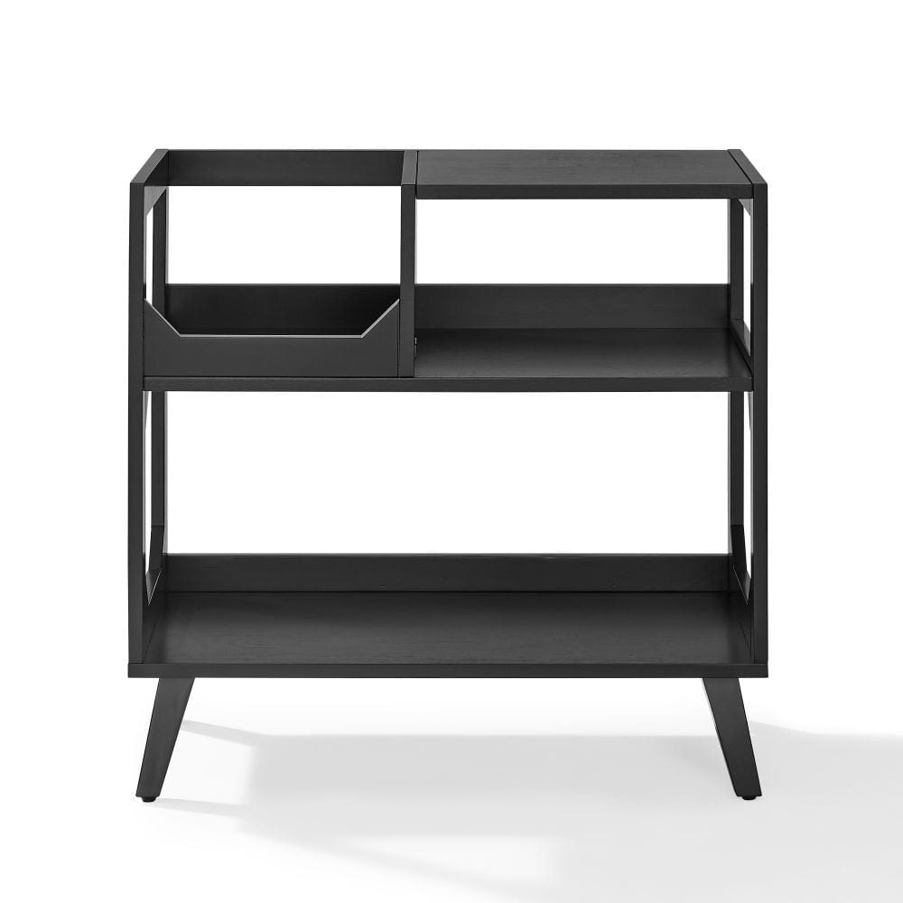 Crosley Furniture - Asheville Medium Record Player Stand With Vinyl Storage - CF1147-BK view 2