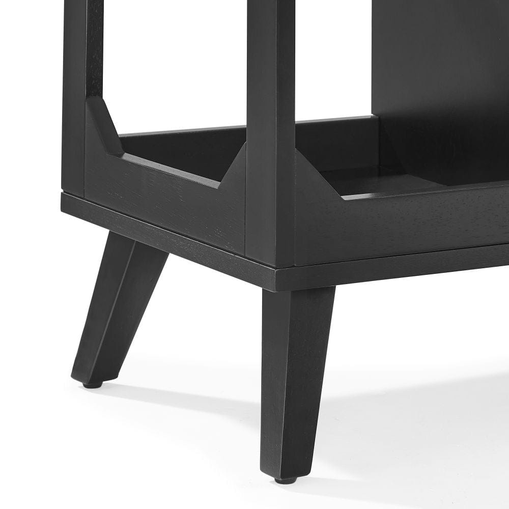 Crosley Furniture - Asheville Medium Record Player Stand With Vinyl Storage - CF1147-BK view 4