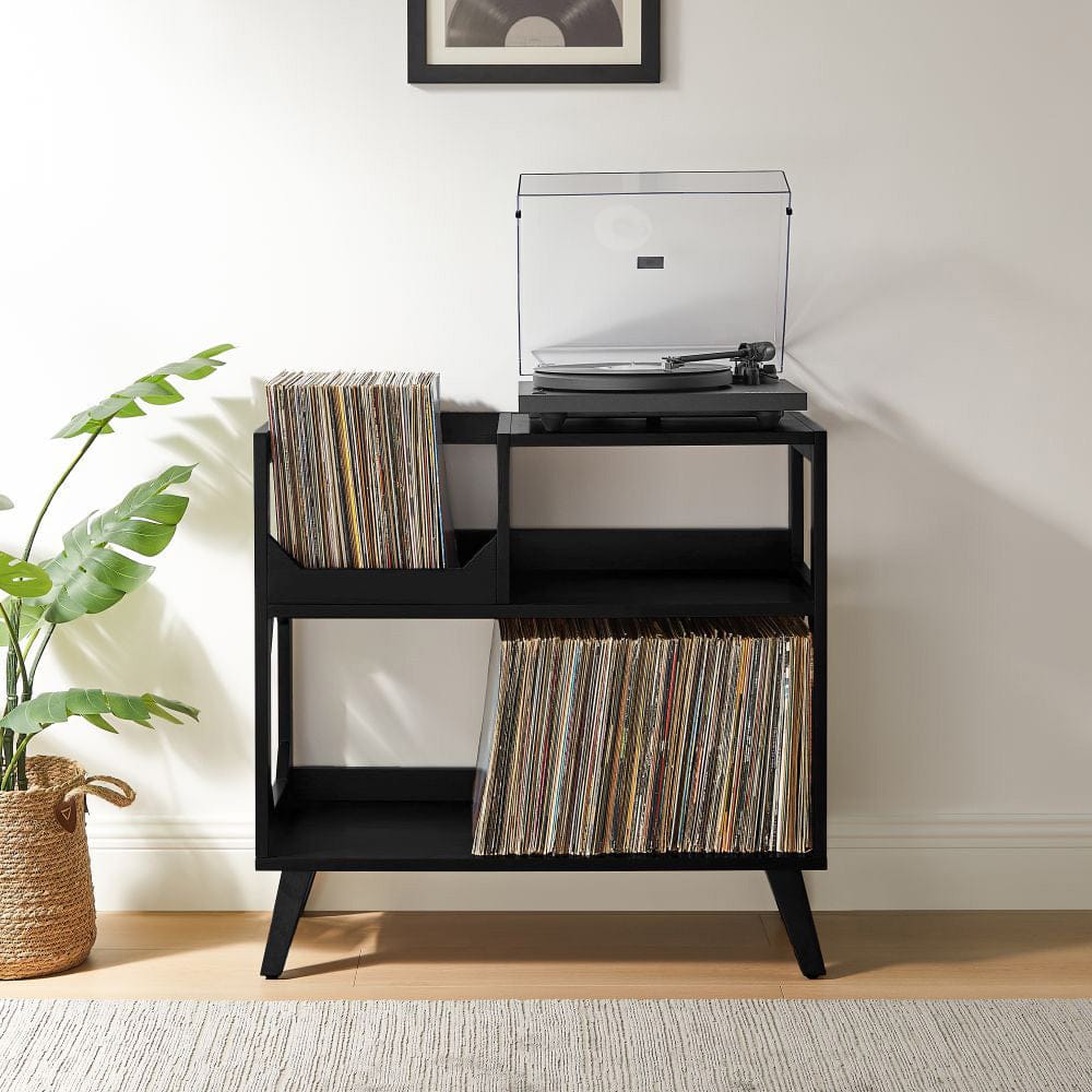 Crosley Furniture - Asheville Medium Record Player Stand With Vinyl Storage - CF1147-BK view 9