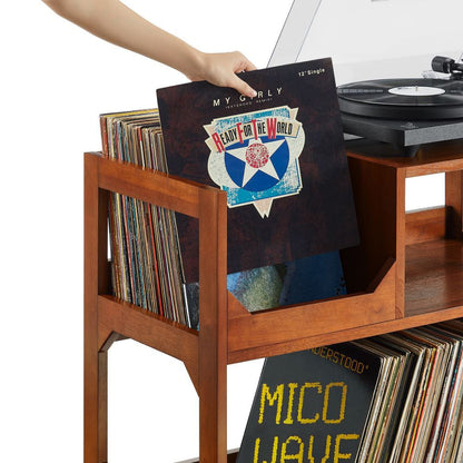 Crosley Furniture - Asheville Medium Record Player Stand With Vinyl Storage - CF1147-WA view 6