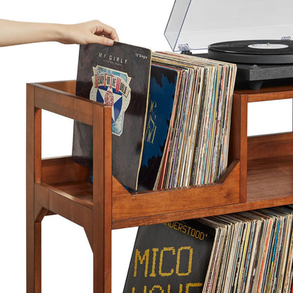 Crosley Furniture - Asheville Medium Record Player Stand With Vinyl Storage - CF1147-WA view 8