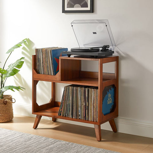 Crosley Furniture - Asheville Medium Record Player Stand With Vinyl Storage - CF1147-WA view 1