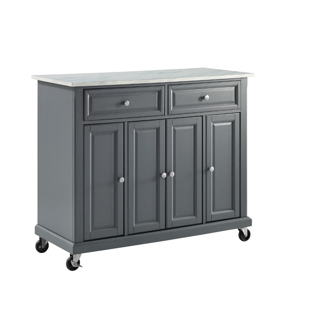 Crosley Furniture - Avery Kitchen Cart Gray - KF30043EGY veiw 3