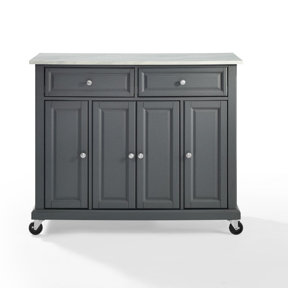 Crosley Furniture - Avery Kitchen Cart Gray - KF30043EGY veiw 4