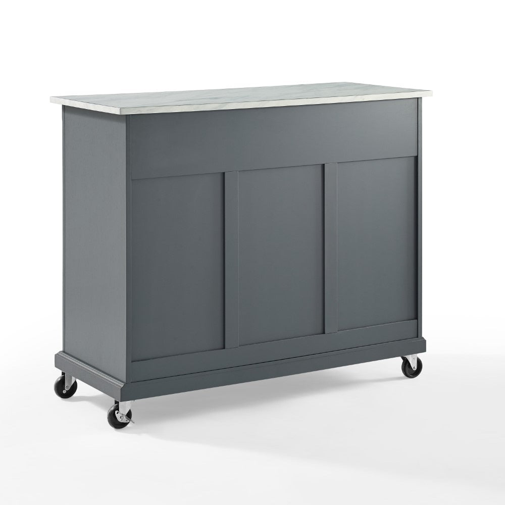 Crosley Furniture - Avery Kitchen Cart Gray - KF30043EGY veiw 5