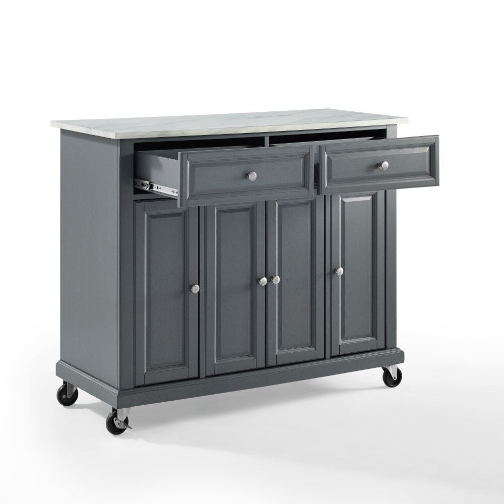 Crosley Furniture - Avery Kitchen Cart Gray - KF30043EGY veiw 6