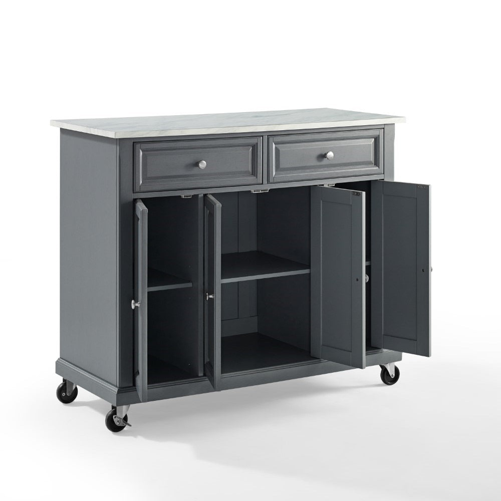 Crosley Furniture - Avery Kitchen Cart Gray - KF30043EGY veiw 7