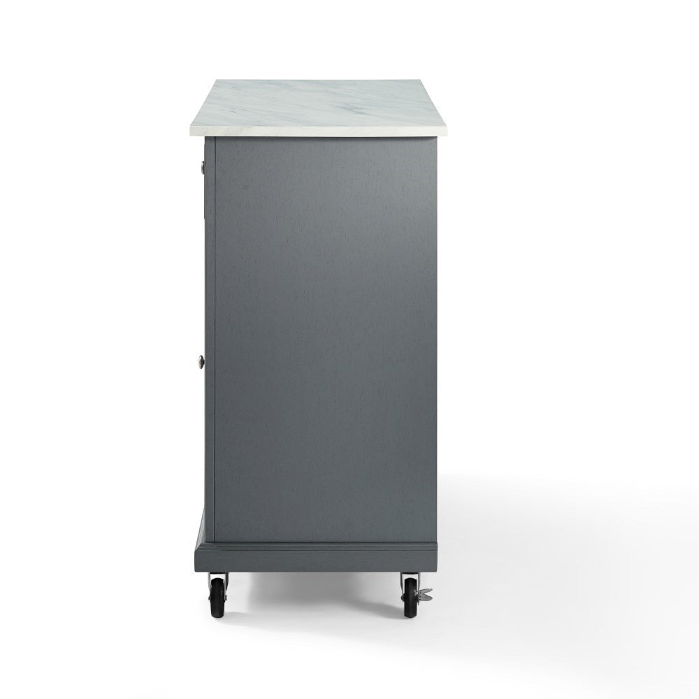 Crosley Furniture - Avery Kitchen Cart Gray - KF30043EGY veiw 8