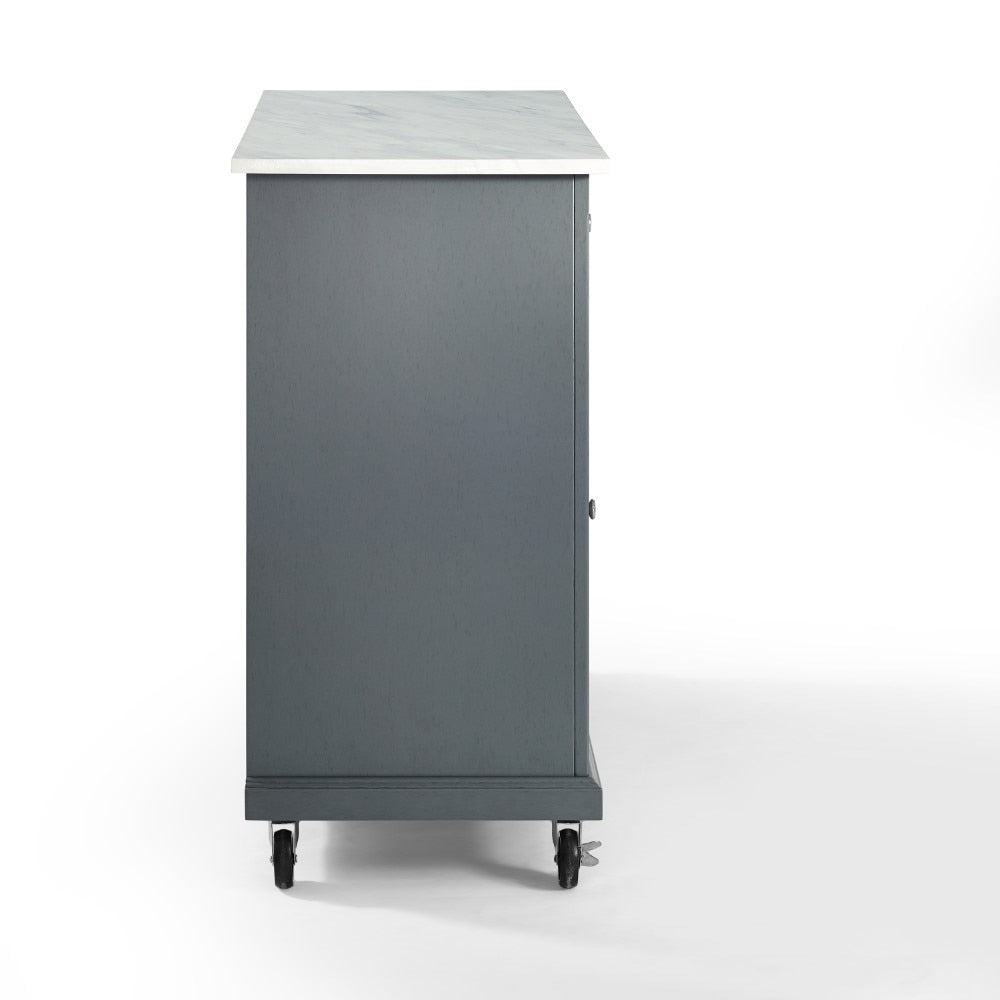 Crosley Furniture - Avery Kitchen Cart Gray - KF30043EGY veiw 9