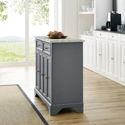 Crosley Furniture - Avery Kitchen Island Gray - KF30043BGY veiw 10