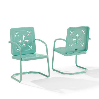Crosley Furniture - Azalea 2-Piece Retro Outdoor Chair Set - 2 Chairs - CO1033-AQ view 1