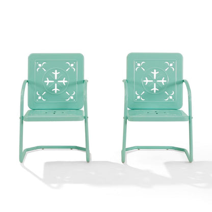 Crosley Furniture - Azalea 2-Piece Retro Outdoor Chair Set - 2 Chairs - CO1033-AQ view 2