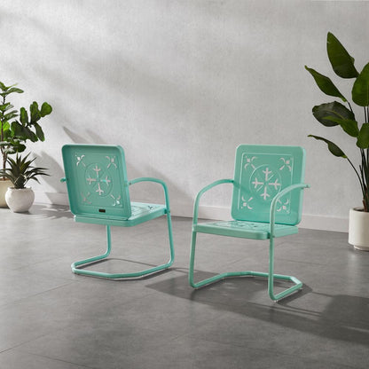 Crosley Furniture - Azalea 2-Piece Retro Outdoor Chair Set - 2 Chairs - CO1033-AQ view 6