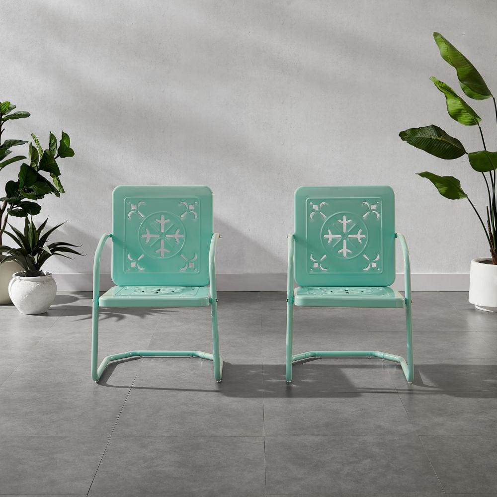 Crosley Furniture - Azalea 2-Piece Retro Outdoor Chair Set - 2 Chairs - CO1033-AQ view 7