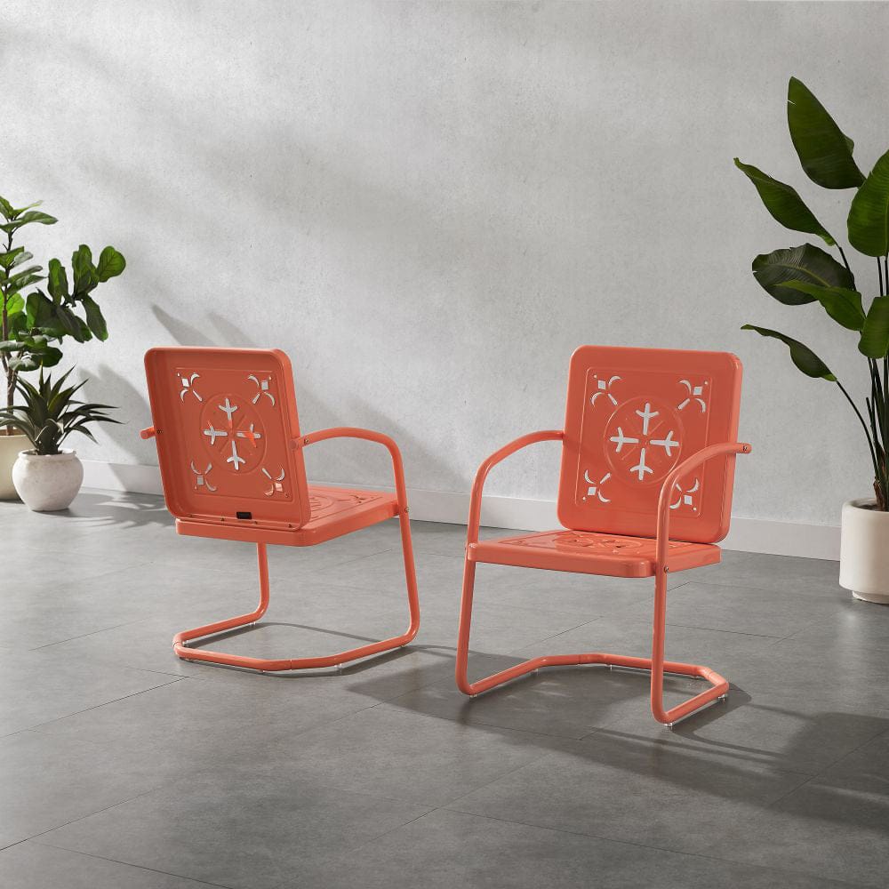 Crosley Furniture - Azalea 2-Piece Retro Outdoor Chair Set - 2 Chairs - CO1033-CO view 6