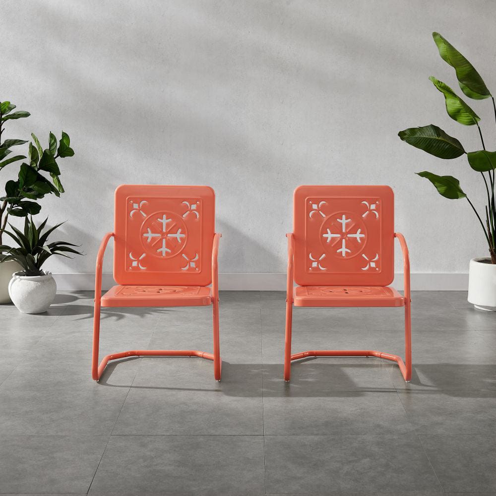 Crosley Furniture - Azalea 2-Piece Retro Outdoor Chair Set - 2 Chairs - CO1033-CO view 7