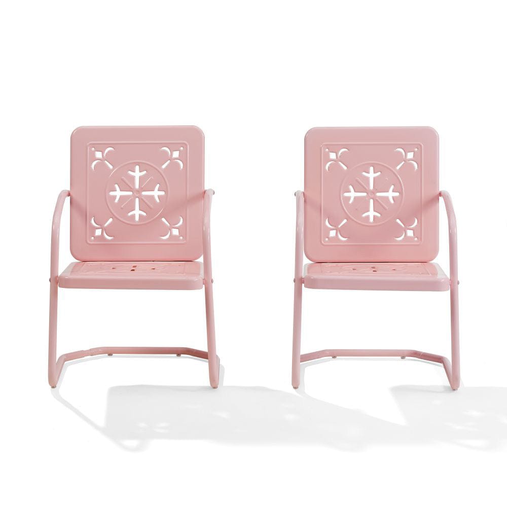 Crosley Furniture - Azalea 2-Piece Retro Outdoor Chair Set - 2 Chairs - CO1033-PI view 2