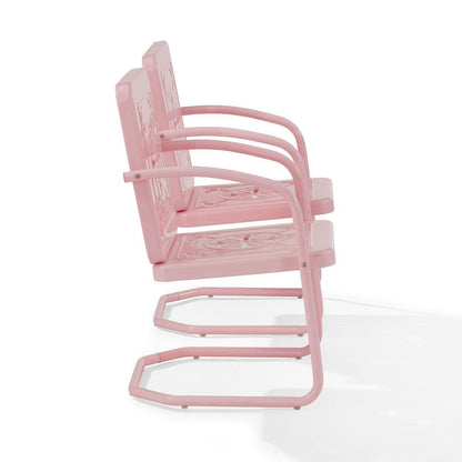 Crosley Furniture - Azalea 2-Piece Retro Outdoor Chair Set - 2 Chairs - CO1033-PI view 3