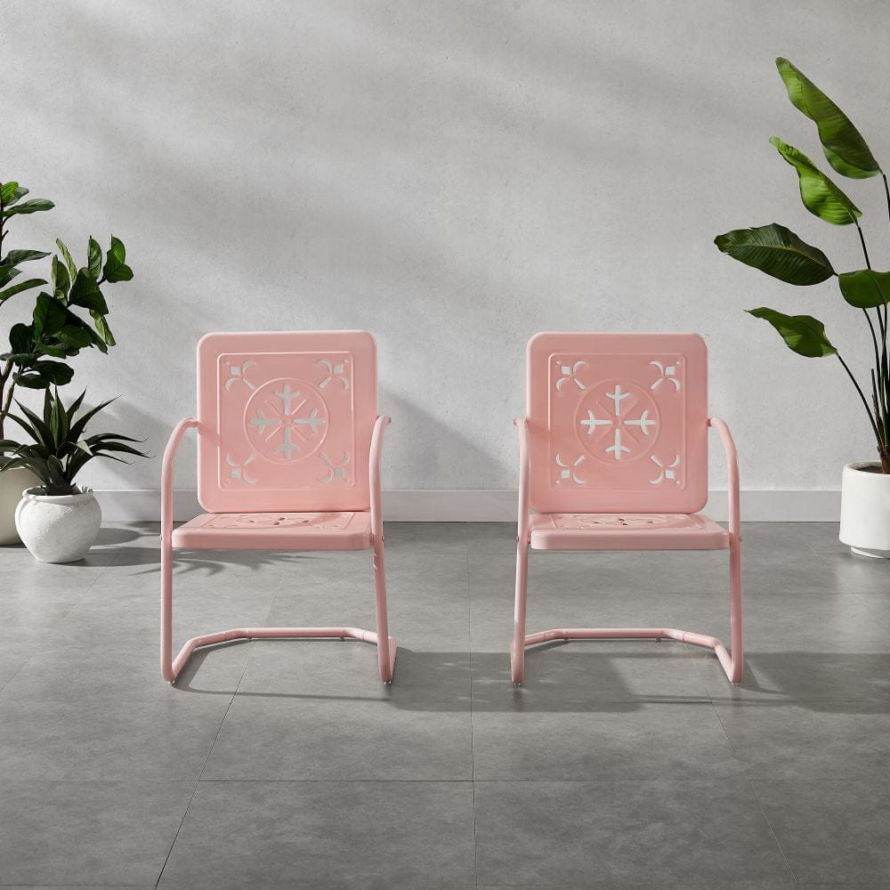 Crosley Furniture - Azalea 2-Piece Retro Outdoor Chair Set - 2 Chairs - CO1033-PI view 7