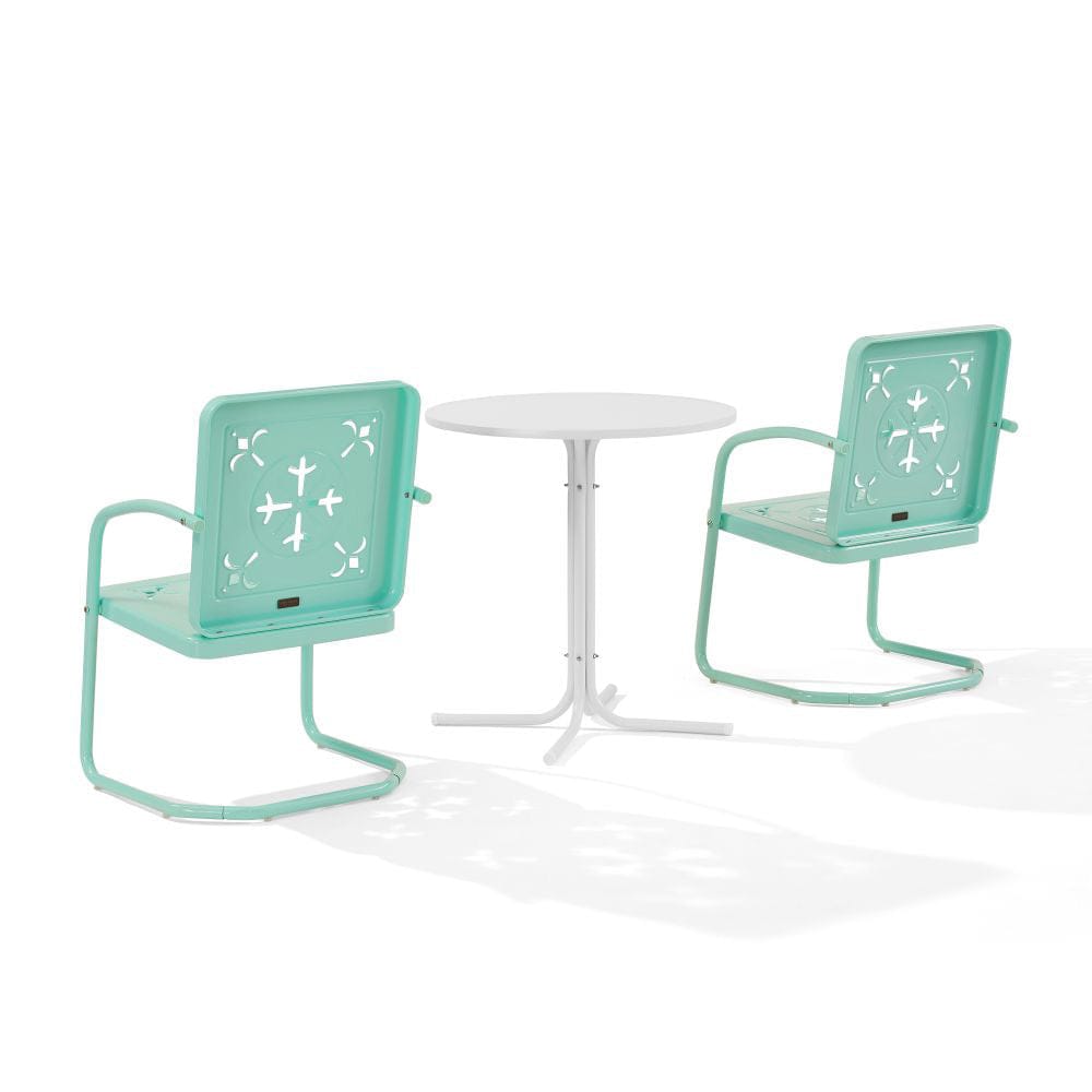 Crosley Furniture - Azalea 3-Piece Retro Outdoor Bistro Set - Bistro Table & 2 Chairs - KO10023AQ view 3