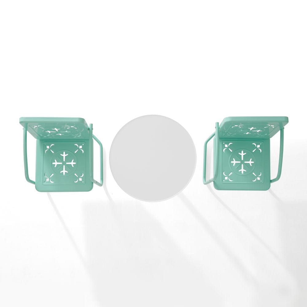 Crosley Furniture - Azalea 3-Piece Retro Outdoor Bistro Set - Bistro Table & 2 Chairs - KO10023AQ view 5
