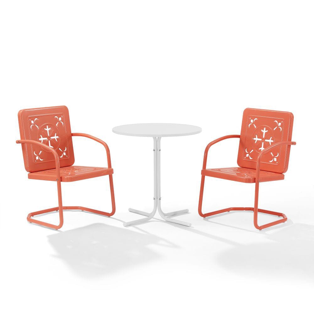 Crosley Furniture - Azalea 3-Piece Retro Outdoor Bistro Set - Bistro Table & 2 Chairs - KO10023CO view 2