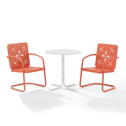 Crosley Furniture - Azalea 3-Piece Retro Outdoor Bistro Set - Bistro Table & 2 Chairs - KO10023CO view 2