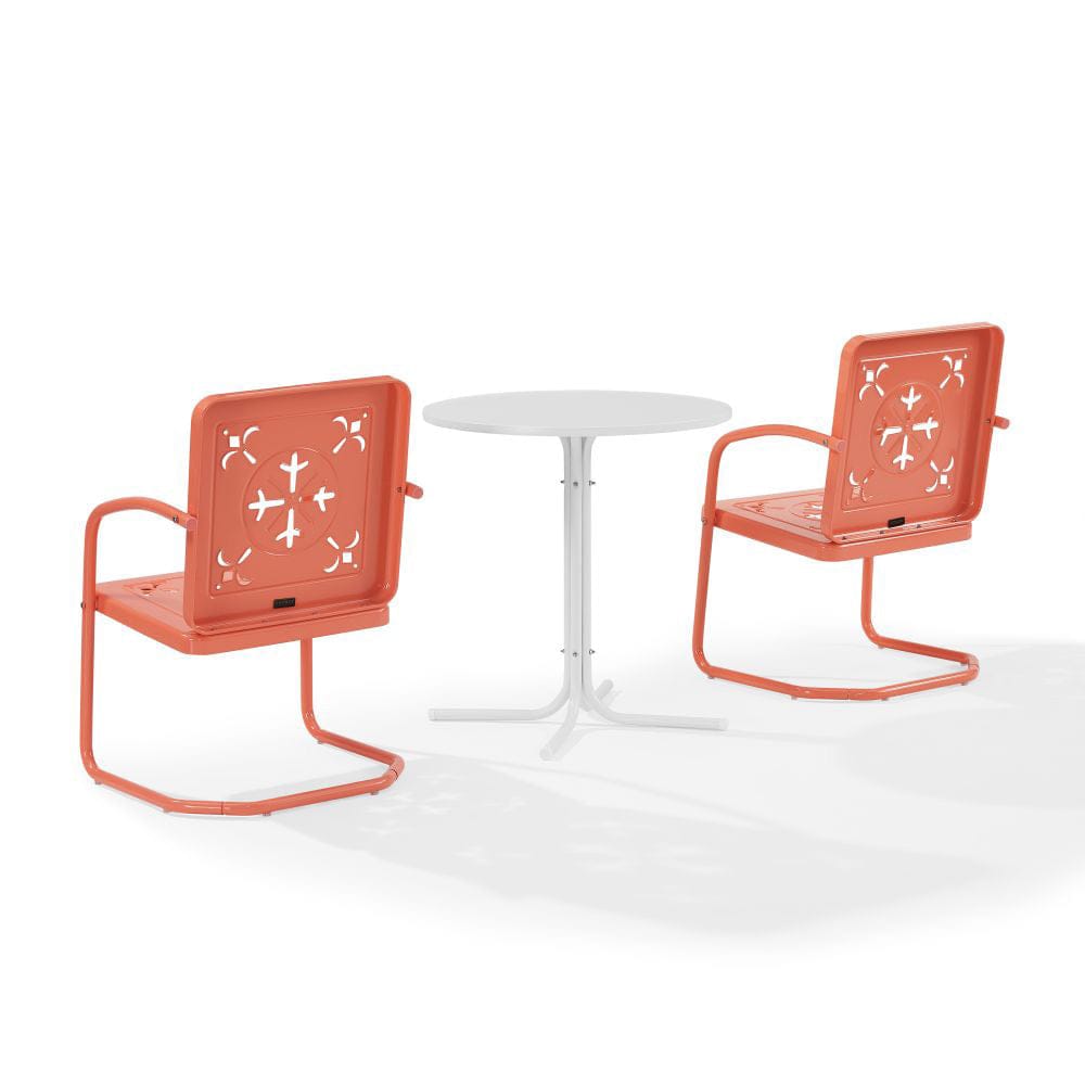 Crosley Furniture - Azalea 3-Piece Retro Outdoor Bistro Set - Bistro Table & 2 Chairs - KO10023CO view 3