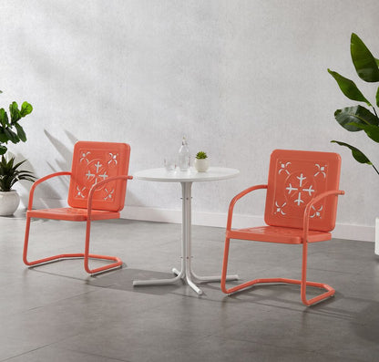 Crosley Furniture - Azalea 3-Piece Retro Outdoor Bistro Set - Bistro Table & 2 Chairs - KO10023CO view 6