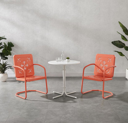 Crosley Furniture - Azalea 3-Piece Retro Outdoor Bistro Set - Bistro Table & 2 Chairs - KO10023CO view 7