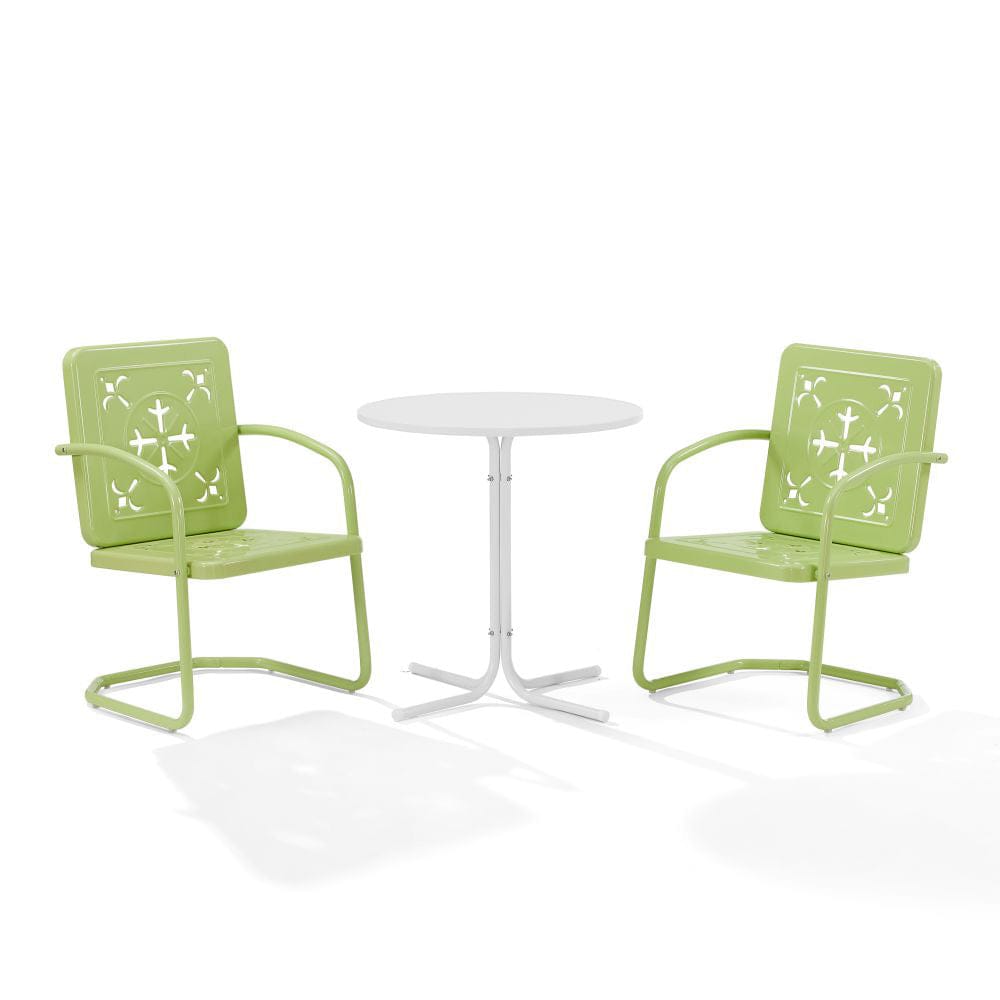 Crosley Furniture - Azalea 3-Piece Retro Outdoor Bistro Set - Bistro Table & 2 Chairs - KO10023KL view 2