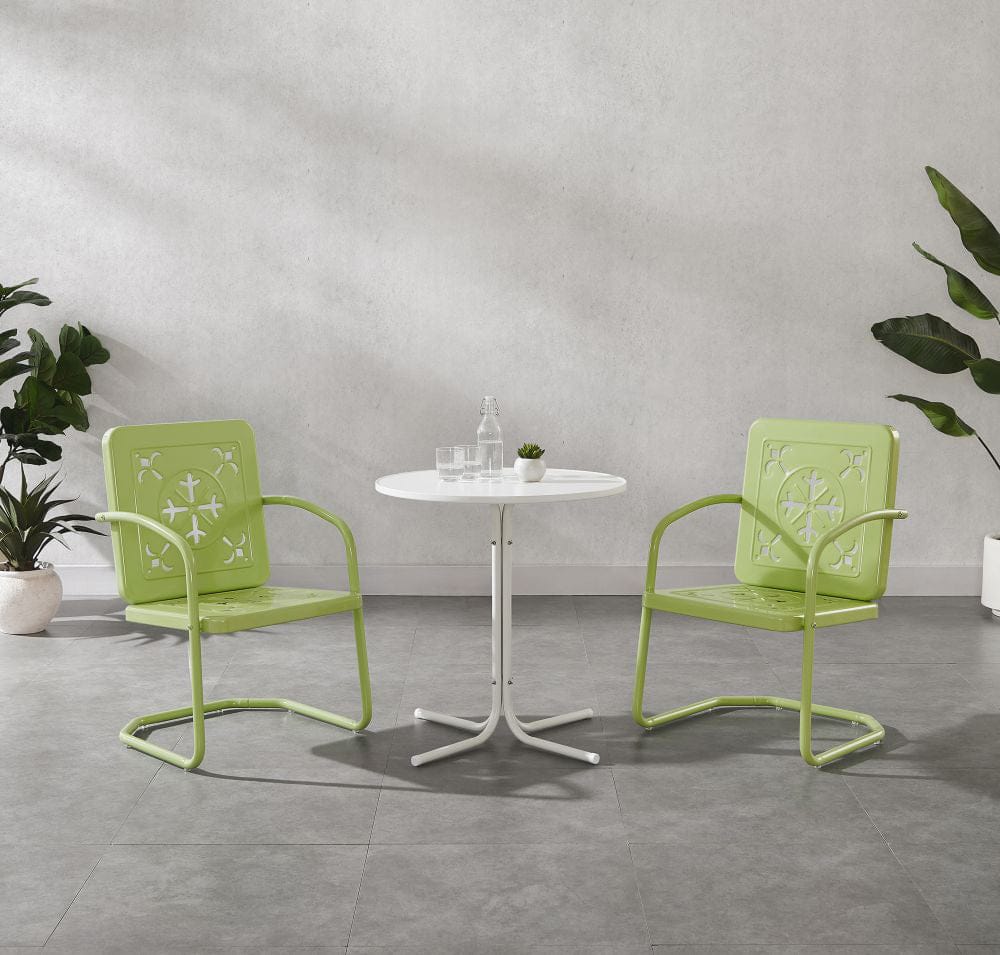 Crosley Furniture - Azalea 3-Piece Retro Outdoor Bistro Set - Bistro Table & 2 Chairs - KO10023KL view 7
