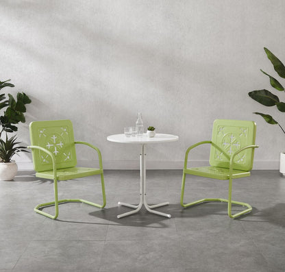 Crosley Furniture - Azalea 3-Piece Retro Outdoor Bistro Set - Bistro Table & 2 Chairs - KO10023KL view 7