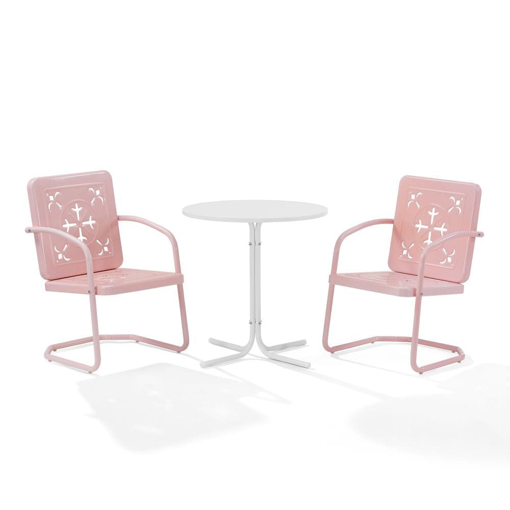 Crosley Furniture - Azalea 3-Piece Retro Outdoor Bistro Set - Bistro Table & 2 Chairs - KO10023PI view 2